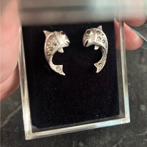 Silver Marquisate Stud Earrings 825